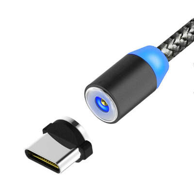 High Quality Nylon Magnetic USB Cable 3 In 1 Magnetic Data Cable LED Light No Reviews Yet  Electromagnetic Compliance
