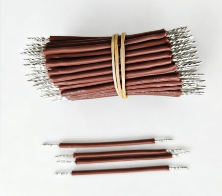 Brown Double-Ended Tinned Electronic Wire / Pre-Tinned PCB Jumper Wire