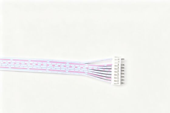8P Blue-Pink Ribbon Cable, Single-End PH2.0 Connector Wire, Double-End Pre-Tinned Flat Cable, Electronic Wiring Harness