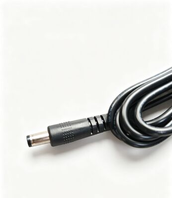 Right Angle DC Power Cable, DC Male Plug Power Cord with Ferrite Core, Bare End Tinned DC Power Supply Wire