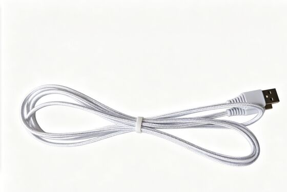 White Nylon Braided USB-A To Type-C Fast Charging Data Cable