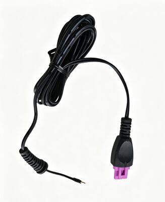 Purple 2-Pin Plug Heated Seat Power Cable, Dual-Pin Bare End Tinned Car Seat Heater Wiring Harness