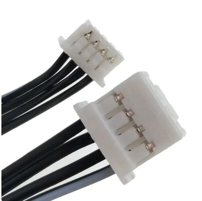 Custom Wire Harness With 2.0 Pitch JST Connector Cable And 4Pin 24AWG Flat Ribbon Cable In 300 Mm Length