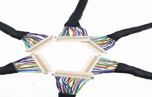 DF19 Connector LVDS Cable Assembly , 20 Pin LVDS Extension Cablefor For Laptop