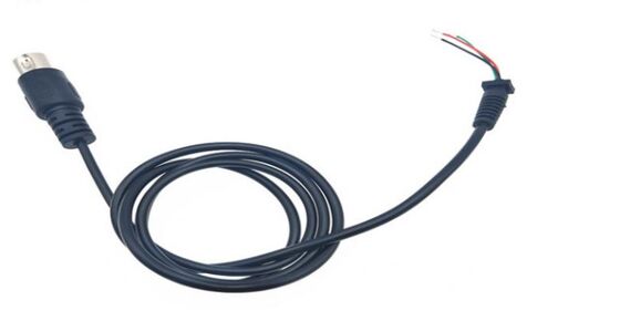 Vehicle / Camera Custom Cable Assemblies 7 Pin Male Mini Din Connector