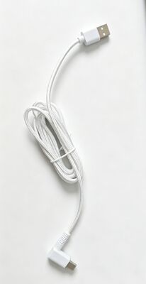 White Braided USB-A To 90-Degree Type-C Data Cable