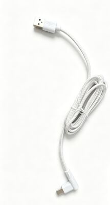 White Braided USB-A To 90-Degree Type-C Data Cable