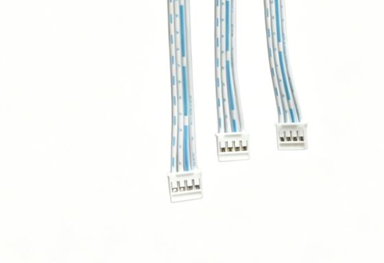 4Pin PH2.0 Wire Harness, Blue White Flat Ribbon Cable, Male To Male