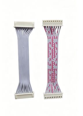 10P XH2.5 Dual-End Ribbon Wire Harness, Red/White & Gray Flat Cable