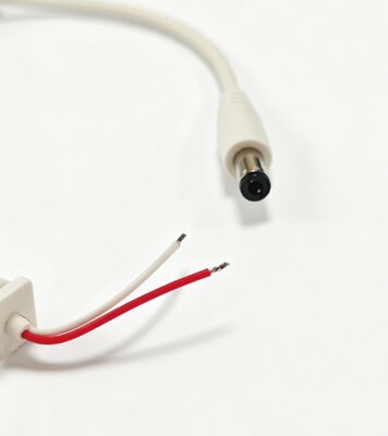 5.5×2.5mm DC Male Power Cable With Ferrite Bead, Stripped & Tinned