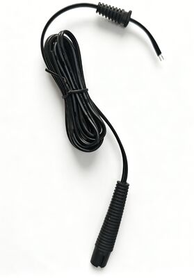 Black Non-Slip Plug DC Power Cable, Stripped & Tinned Bare Wire End