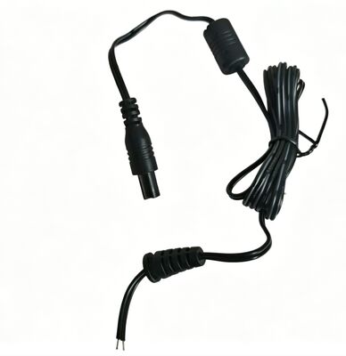 2-Pin Male To Bare Wire Power Cord With Ferrite Core, Pure Copper Cable For CCTV LED Strip Light