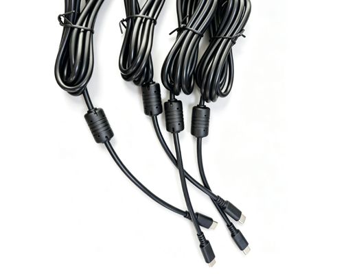 UL2464 20AWG Safety Certified 3-Conductor Cable OD4.5 Outer Diameter Anti-Interference Ferrite Type-C Bare Terminal Power Supply Wire