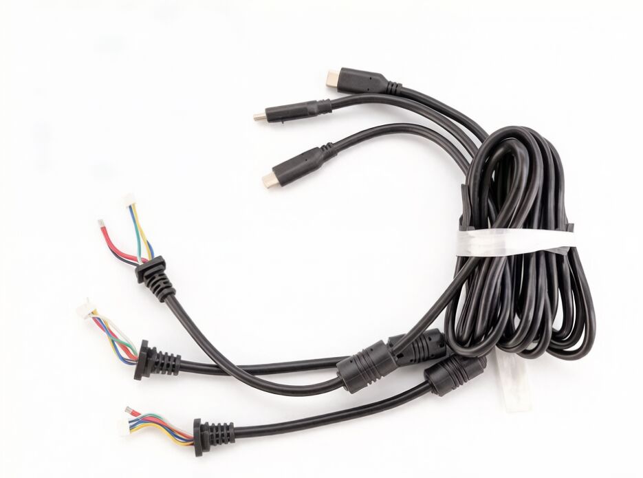 Type-C Male Connector Waterproof Cable with Tail Gland, Multi-core Terminal Wire