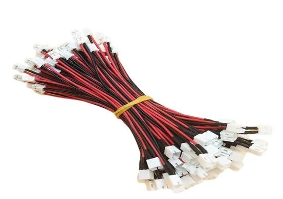 Red And Black 26 Awg Custom Wire Harness Jst PH 2PIN Male To Female Plug Cable