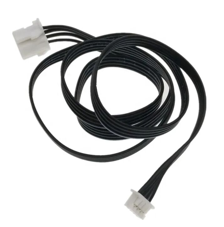 Custom Wire Harness With 2.0 Pitch JST Connector Cable And 4Pin 24AWG Flat Ribbon Cable In 300 Mm Length