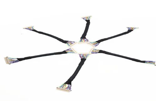 DF19 Connector LVDS Cable Assembly , 20 Pin LVDS Extension Cablefor For Laptop