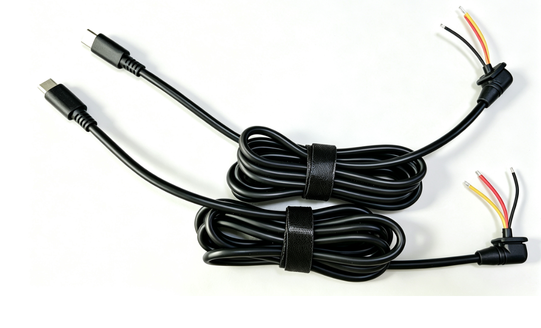 UL2464 20AWG USB Type-C To DC 5.5*2.1mm 3-Core Open Wire Power Cable