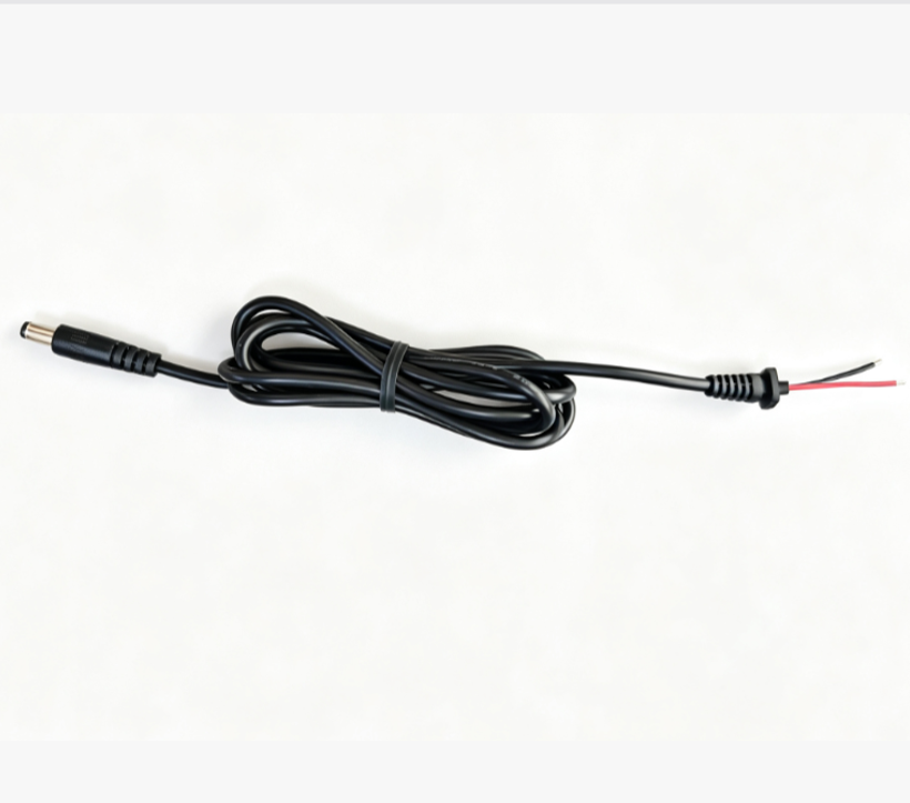 DC 5.5x2.1 Male Power Cord, 2 Core Red Black Open Wire Extension Cable For CCTV Adapter
